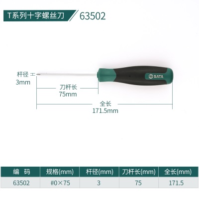 t系列一字螺丝刀 s2超硬镙丝批工具家用改刀小改锥大号长起子p236