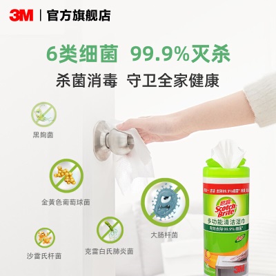 3M思高一次性家庭环境除污杀菌厨房多功能消毒巾cbgp242