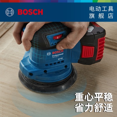 博世（BOSCH） GEX 185-LI锂电无刷偏心砂磨机打磨抛光砂纸机砂光机木工工具p250