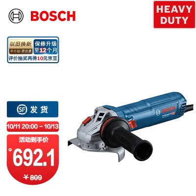 博世（BOCH）GW 12-125 /150 重载级角磨机6档调速切割机打磨机  GW 12-125p250