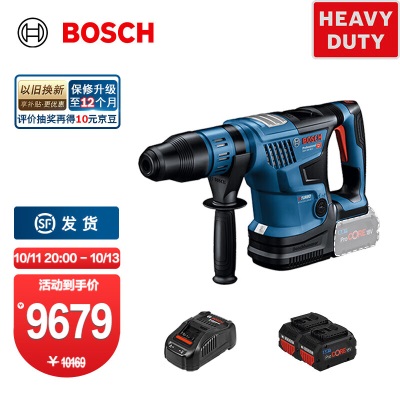 博世（BOSCH） GBH18V-36重载级锂电锤钻电池充电器电锤套装特霸系列 GBH18V-36p250