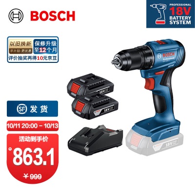 博世（BOSCH） GSR185-LI专业级无刷锂电钻起子机手电钻（晶钢钻）电动螺丝刀p250