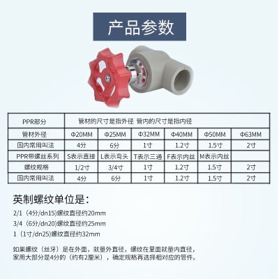 联塑（LESSO） ppr水管配件 ppr管材管件PPR截止阀铜截止阀20 25 4分p253