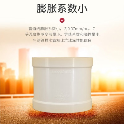 联塑 LESSO PVC-U排水配件白色 直通 dn50p253