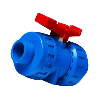 联塑（LESSO）双活接式球阀(PVC-U给水配件)蓝色 dn25p253