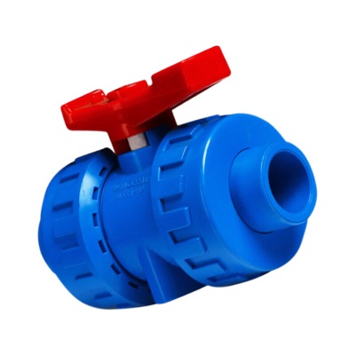 联塑（LESSO）双活接式球阀(PVC-U给水配件)蓝色 dn25p253