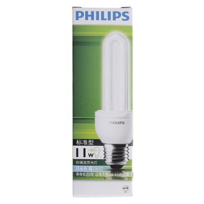 飞利浦（PHILIPS）2U节能灯U型螺口灯E27 11W白光6500Kp255