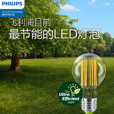 飞利浦（PHILIPS）LED灯泡超亮节能灯泡家用客厅卧室复古E27大螺口4Wp255