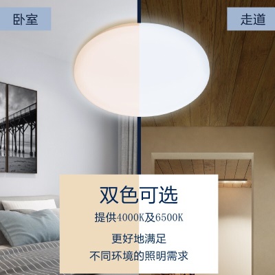 飞利浦（PHILIPS）led卧室书房儿童房现代简约吸顶灯具 恒妍 24Wp255