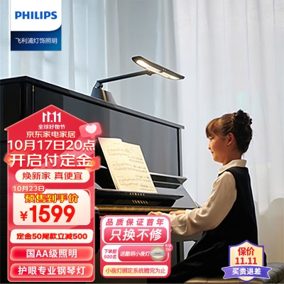 飞利浦（PHILIPS）钢琴灯护眼练琴专用智能钢琴台灯优雅挥手感应开关M5p255