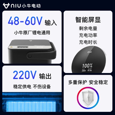 小牛电动T 小牛电动 锂电池纯正弦波逆变器 300W NBQ-31p257