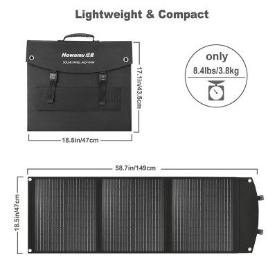 纽曼（Newsmy）太阳能电池板安德森接口户外移动应急电源100Wp258