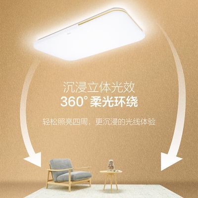 飞利浦（PHILIPS）led吸顶灯客厅灯北欧现代简约超薄墙壁三色可调灯具灯饰108W品逸P255