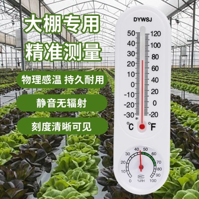 温湿度计大棚养殖专用温室蔬菜种植家用室内外温度表检测器工业用p140b