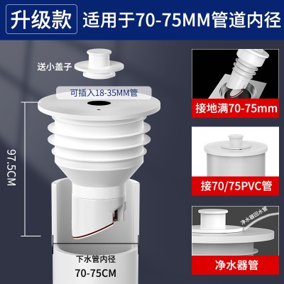 下水管防返臭神器密封塞厨房洗衣机排水管防臭密封圈下水道堵口器p140b