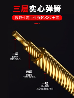 穿线器电工神器拉线引线拽线器钢丝网线暗线暗管串线管穿线管p140b