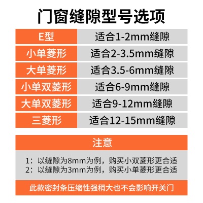 门缝密封条防盗门房门窗户缝隙防风胶条进户门隔音门贴挡风条神器p140b