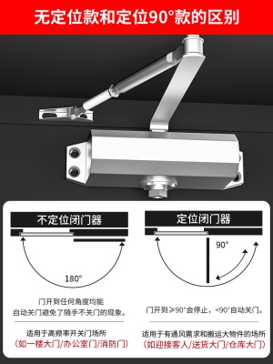 自动关门器家用推拉门闭门器液压缓冲装置防火门闭合器神器消防门p140b